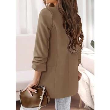 KIRUNDO Women's Blazer: Trendy Business Casual Jacket