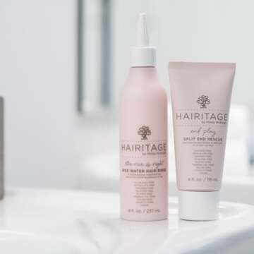 Hairitage The Rice Is Right Rice Water Hair Rinse with Rosemary + Quinoa - Nourishes Hair Follicles + Restores Hair Vitality - Thickening + Volumizing - Vegan for All Hair Types, 8 oz