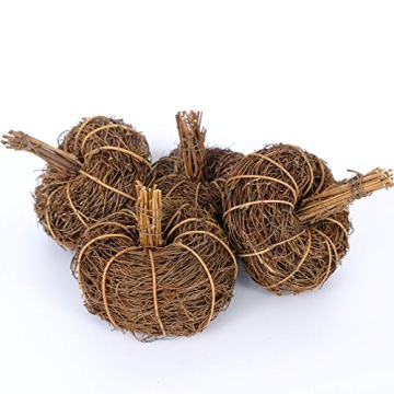 CIR OASES 4pcs Artificial Pumpkins Mini Pumpkins Decorative Grapevine Pumpkins for Bowl or Vase Disp...