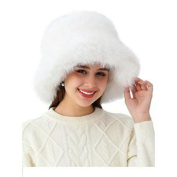 Stylish LA CARRIE Women's Faux Fur Bucket Hat for Winter