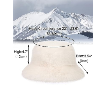 Stylish LA CARRIE Women's Faux Fur Bucket Hat for Winter