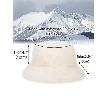 Stylish LA CARRIE Women's Faux Fur Bucket Hat for Winter