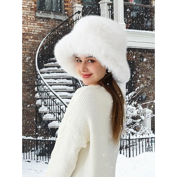 Stylish LA CARRIE Women's Faux Fur Bucket Hat for Winter