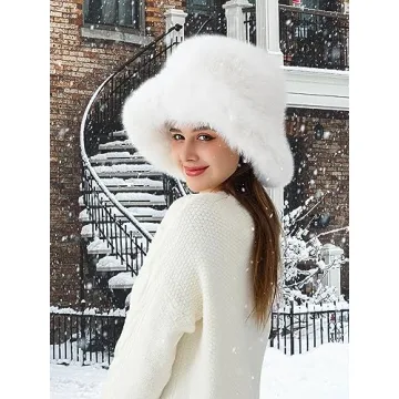Stylish LA CARRIE Women's Faux Fur Bucket Hat for Winter