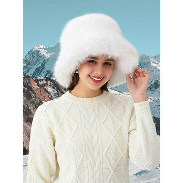 Stylish LA CARRIE Women's Faux Fur Bucket Hat for Winter