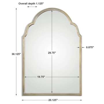 Brayden - 30.13 inch Arch Mirror - 20.13 inches wide by 1.13 inches deep