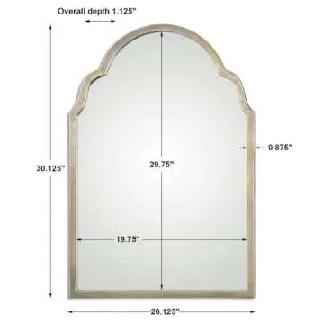 Brayden - 30.13 inch Arch Mirror - 20.13 inches wide by 1.13 inches deep