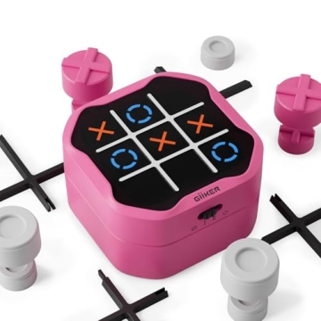 GiiKER Tic Tac Toe Bolt Game, 3-in-1 Handheld Puzzle Game Console, Portable Travel Games for Educati...
