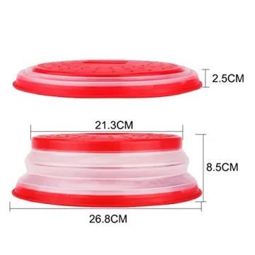 TGOOD 2 PCS Microwave Collapsible Food Plate Cover