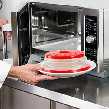 TGOOD 2 PCS Microwave Collapsible Food Plate Cover