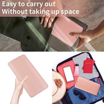 GFANSY PU Leather Keyboard Sleeve for Logitech K380 & Apple Wireless Magic Keyboard A2449 A2450 MLA22LL/A A1644, Travel Sleeve Bag Case, (Not Included Keyboard) PU-Pink