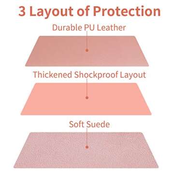 GFANSY PU Leather Keyboard Sleeve for Logitech K380 & Apple Wireless Magic Keyboard A2449 A2450 MLA22LL/A A1644, Travel Sleeve Bag Case, (Not Included Keyboard) PU-Pink