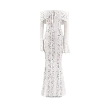 Stunning Off-Shoulder Lace Maxi Dress for All Occasions