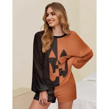 Ekouaer Stylish Knit Pajama Set for Cozy Lounging