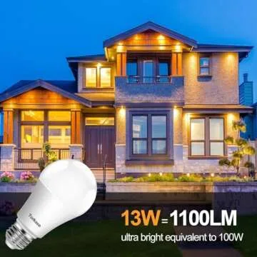 Torkase Automatic Dusk to Dawn Led Bulbs 12W 6 Pack