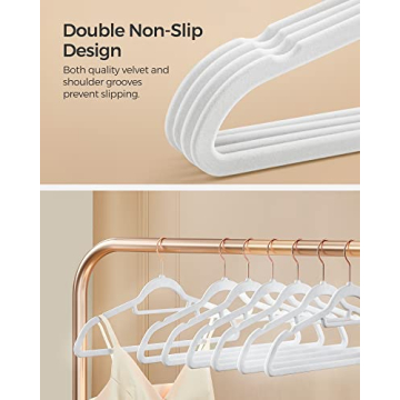 Stylish SONGMICS Velvet Hangers Set of 50 - Non-Slip