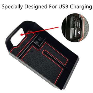 EVTIME fit for Toyota RAV4 2019 2020 2021 2022 2023 2024 and RAV4 Prime 2021-2024 Accessories Center Console Organizer Tray Armrest Box Secondary Storage