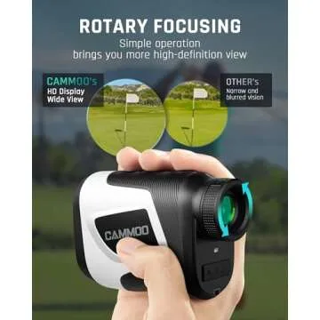 CAMMOO M1000 Golf Hunting Rangefinder with Slope and USB