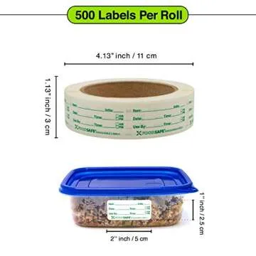 Food Labels Dissolvable by Food Safe - 500 Labels Roll