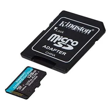 Kingston Canvas Go Plus MicroSD 128GB 2 Pack Memory Card Works with DJI Mini 3 Pro Drone, DJI Avata Drone, Remote Control, RC Pro (SDCG3/128GB) Bundle with 1 Everything But Stromboli TF Card Reader
