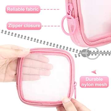 Weewooday Mesh Makeup & Toiletry Bags - Set of 4