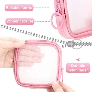 Weewooday Mesh Makeup & Toiletry Bags - Set of 4