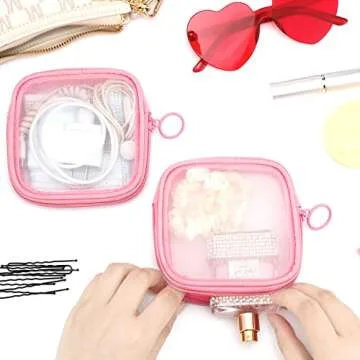 Weewooday Mesh Makeup & Toiletry Bags - Set of 4