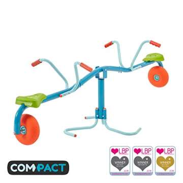 TP Toys, Spiro Spin Seesaw | Sit and Spin Teeter Totter with 360 Spin and Bounce Wheel | Kids Outdoo...