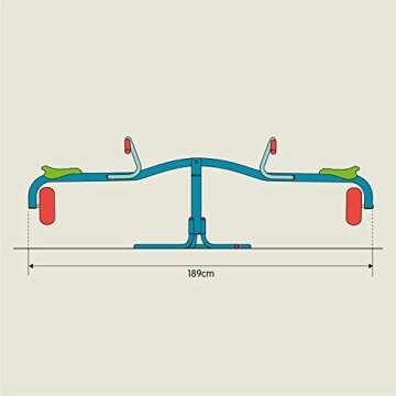 TP Toys, Spiro Spin Seesaw | Sit and Spin Teeter Totter with 360 Spin and Bounce Wheel | Kids Outdoor Play Equipment for Backyard, Playground, or Indoor Fun | Boys and Girls Ages 3-8.