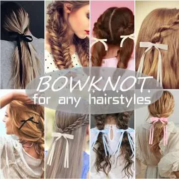 Stylish 8pcs Bowknot Hair Clips for Women and Girls