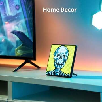 Divoom Pixoo-Max Pixel Display, APP Cellphone Control Display with 32 X 32 Programmable LED Screen for Home Decoration, Business Advertisement