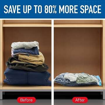 Spacesaver Vacuum Storage Bags - Save 80% Space - Vacuum Sealed for Comforters, Blankets, Bedding, C...