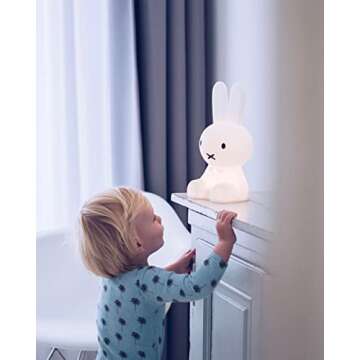 YUDA UNIQUE Cute Bunny Kids Night Light-Bunny Rabbit Light for Kids, Kawaii Colors for Bunny Lamp,16 Color Changing LED Lights Cute Lamps for Girls Baby Birthday Gifts (28cm)