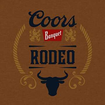 Tee Luv Men's Coors Banquet Beer Shirt - Front and Back Coors Rodeo Bull T-Shirt