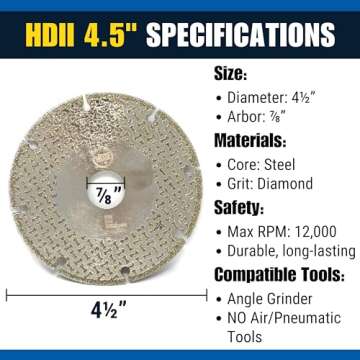 Bad Dog Tools 4.5" HDII Diamond Wheel for Cutting & Grinding
