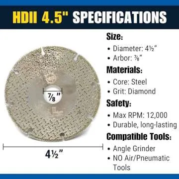 Bad Dog Tools 4.5" HDII Diamond Wheel for Cutting & Grinding