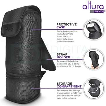 Altura Photo Studio Pro Flash Kit for Nikon DSLR Bundle with 2pcs I-TTL Flash AP-N1001, Dual Wireless Flash Trigger Set and Accessories