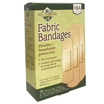 All Terrain Fabric Bandages - 30 Count Latex-Free Protection