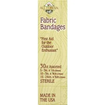 All Terrain Fabric Bandages - 30 Count Latex-Free Protection