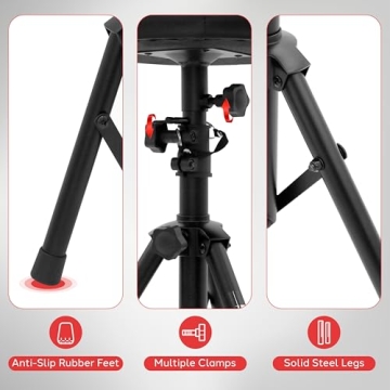 Adjustable Pyle Drum Stool for Musicians and Drummers