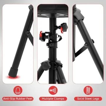 Adjustable Pyle Drum Stool for Musicians and Drummers