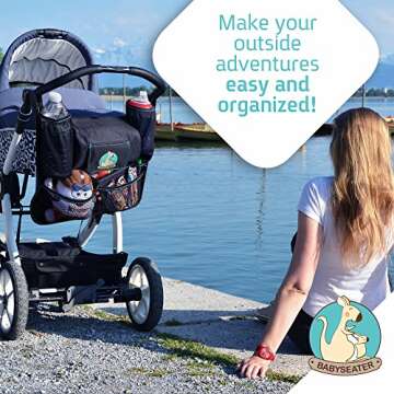 BABYSEATER Car Seat Organizer with Tablet Holder for Kids, XL