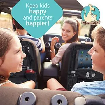 BABYSEATER Car Seat Organizer with Tablet Holder for Kids, XL
