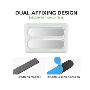 loukin Magnetic Marker Holder, Dry Erase Marker Holder, Remote Control Holder, Magnetic Storage Organizer for Whiteboard or Refrigerators (White)