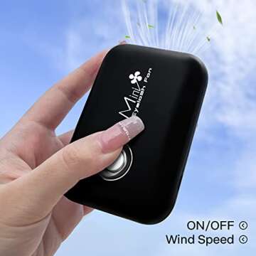 Buqikma Portable Eyelash Fan with Adjustable Speed