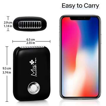 Buqikma Portable Eyelash Fan with Adjustable Speed