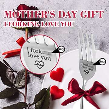 Gifts for mom women wife her,Mothers Gifts day fork love gifts for wife women girlfriend Gifts for h...