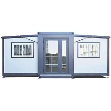 Portable Prefabricated Tiny Home to live in 13x20ft, Mobile Expandable Plastic Prefab House includin...