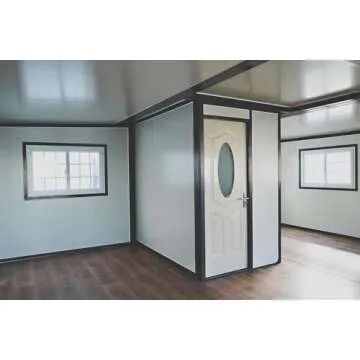 Portable Prefabricated Tiny Home to live in 13x20ft, Mobile Expandable Plastic Prefab House including toilet & shower inside for living, and used for Booth, Office, Guard House, Shop, Villa, Warehouse