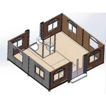 Portable Prefabricated Tiny Home to live in 13x20ft, Mobile Expandable Plastic Prefab House including toilet & shower inside for living, and used for Booth, Office, Guard House, Shop, Villa, Warehouse